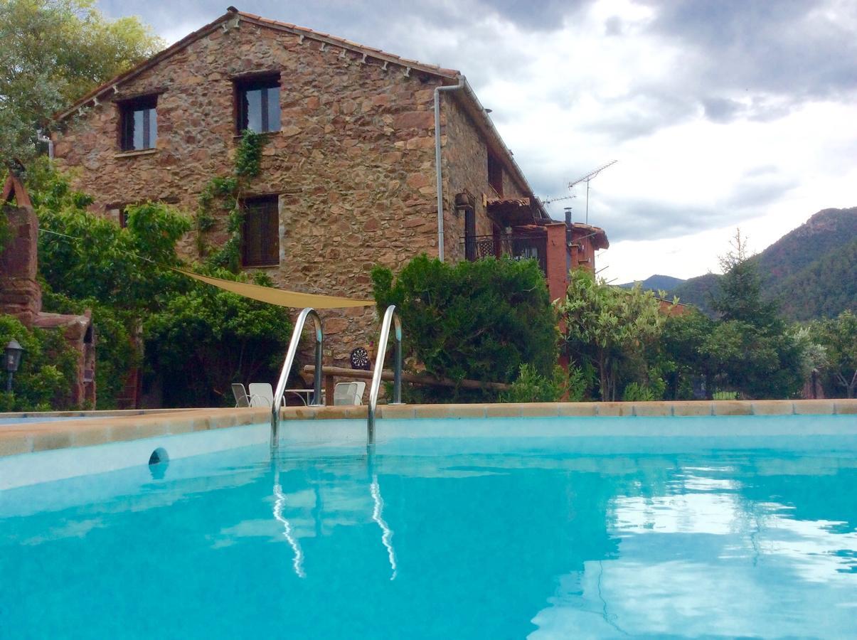 Casa Rural Con Piscina Y Vistas Al Valle - Cal Pallares Argestues Dış mekan fotoğraf